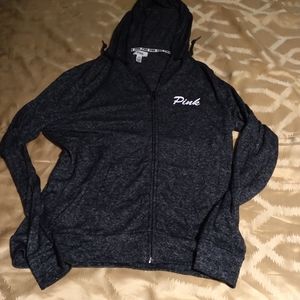 PINK women's zip up hoodie